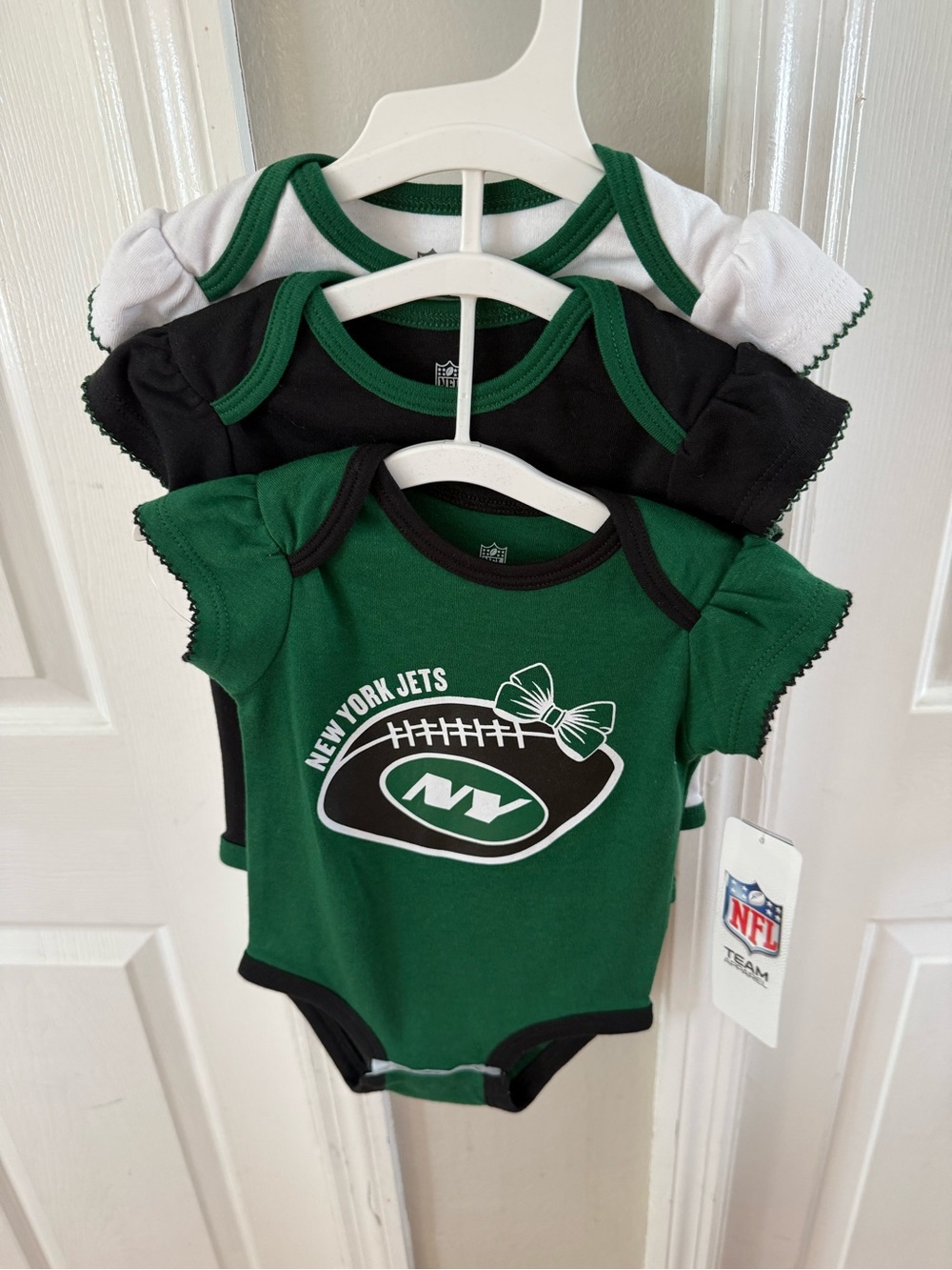 NFL New York Jets Baby Onesie Trio - Green/Black/White